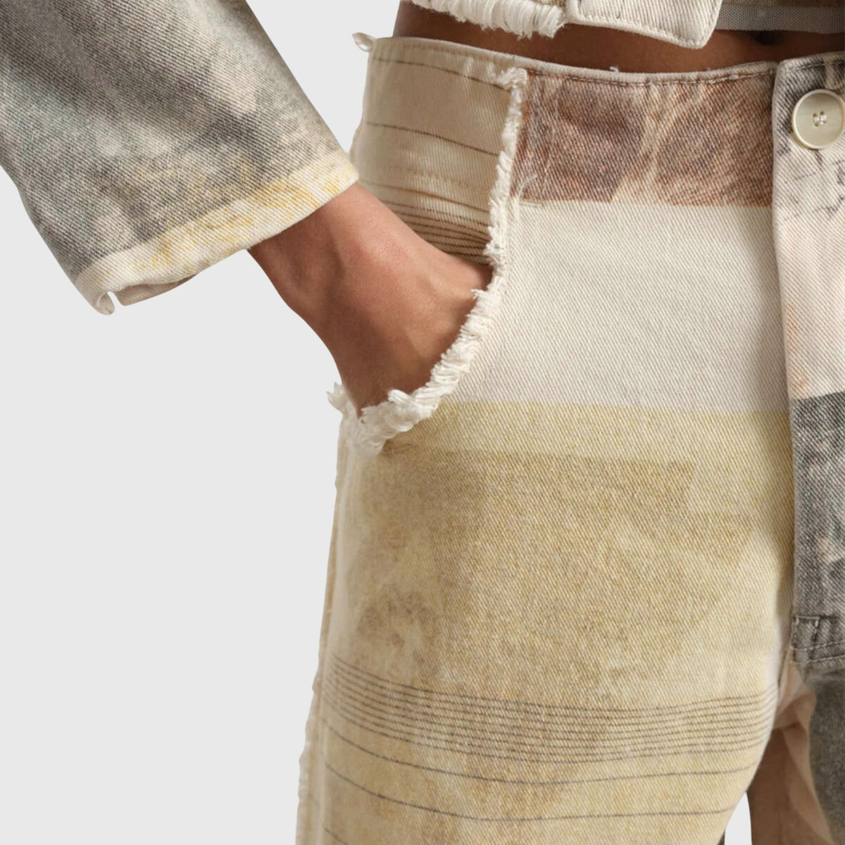 Jeans Damen | Vintage Print & Hohe Taille
