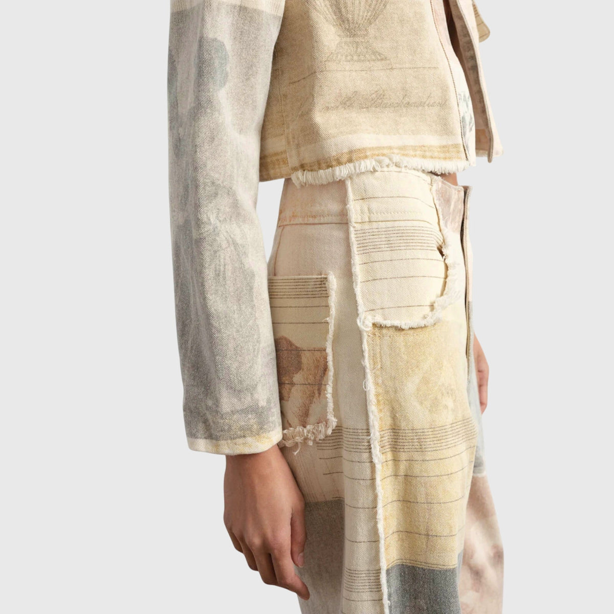 Jeans Damen | Vintage Print & Hohe Taille