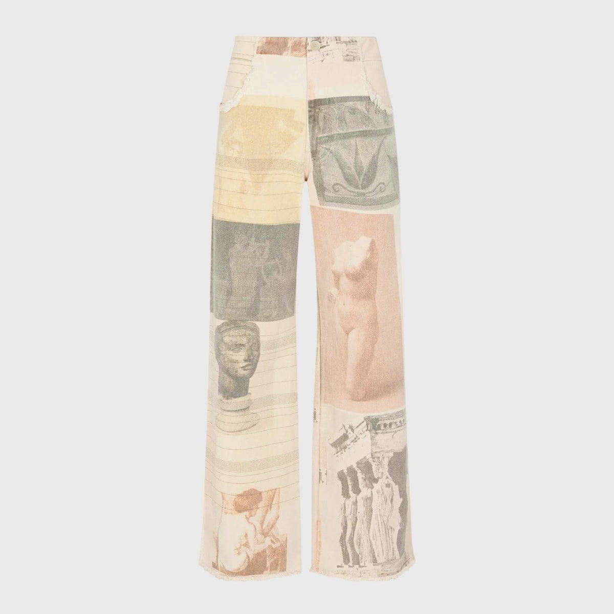Jeans Damen | Vintage Print & Hohe Taille