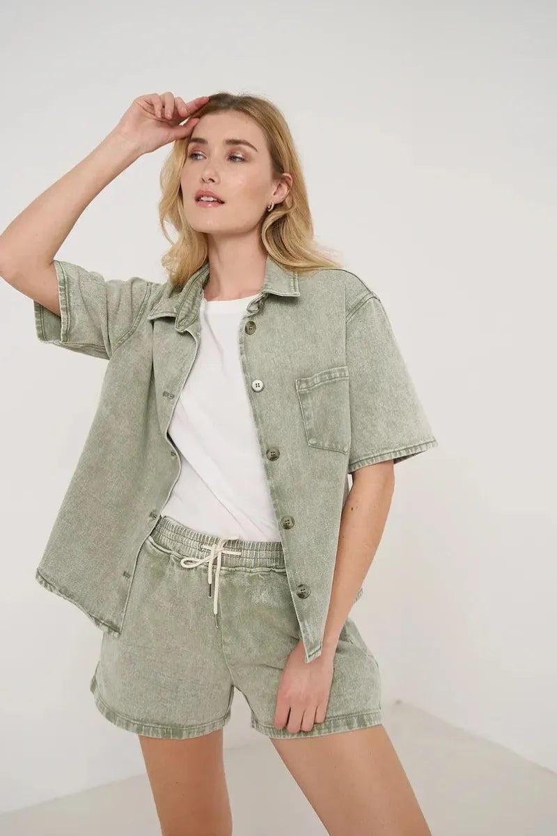 Jeans Hemd Damen | Kurzarm Zweiteiler & Casual Sommer