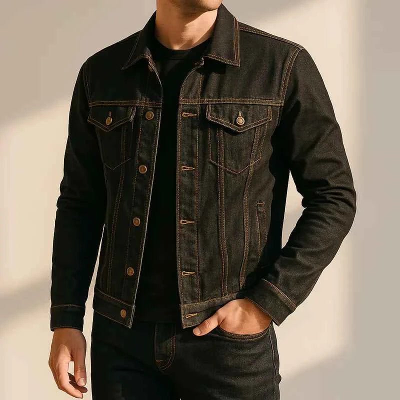 Jeans Jacke Herren | Kragen & Knopfleiste