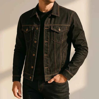 Jeans Jacke Herren | Kragen & Knopfleiste