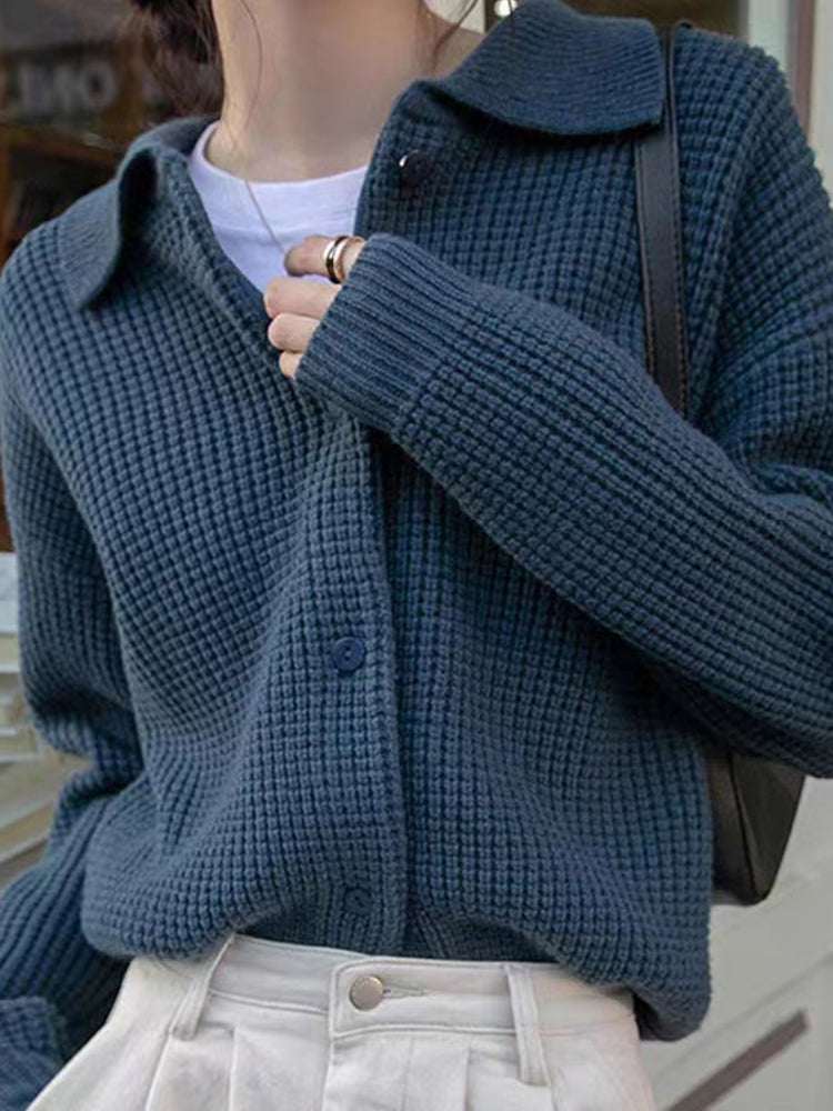 Jenna locker gestrickter Cardigan-Pullover 0