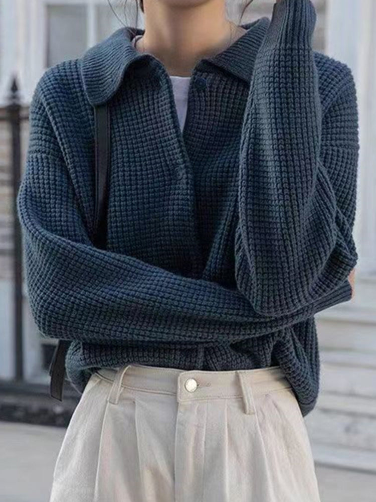Jenna locker gestrickter Cardigan-Pullover 1