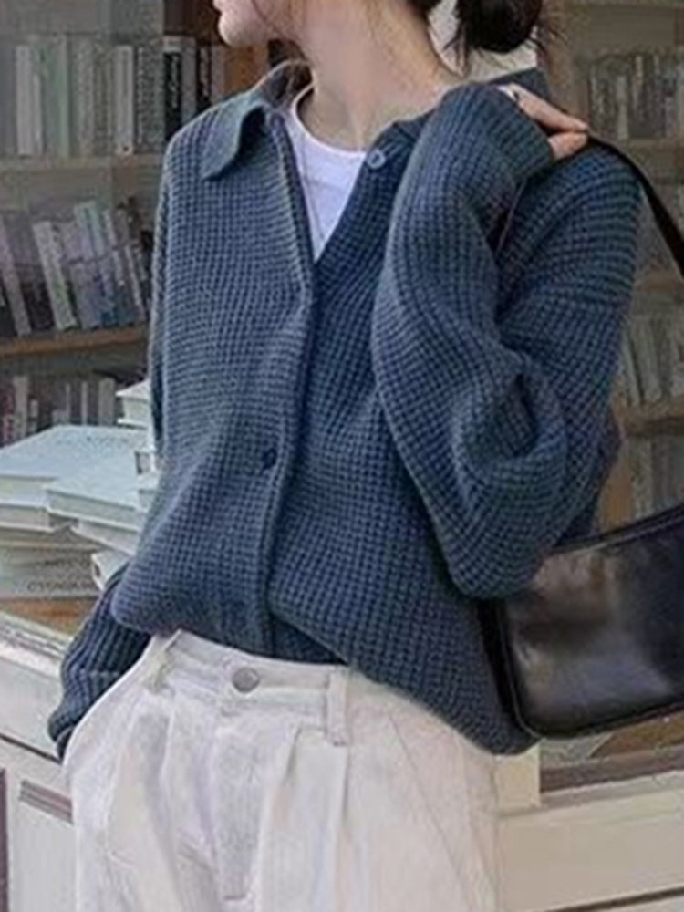 Jenna locker gestrickter Cardigan-Pullover 3