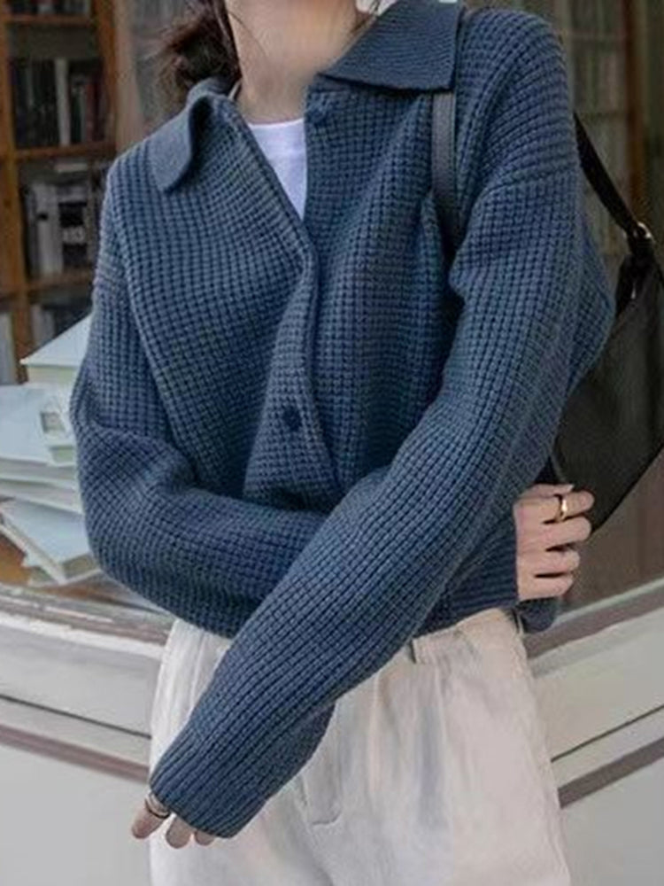 Jenna locker gestrickter Cardigan-Pullover 4