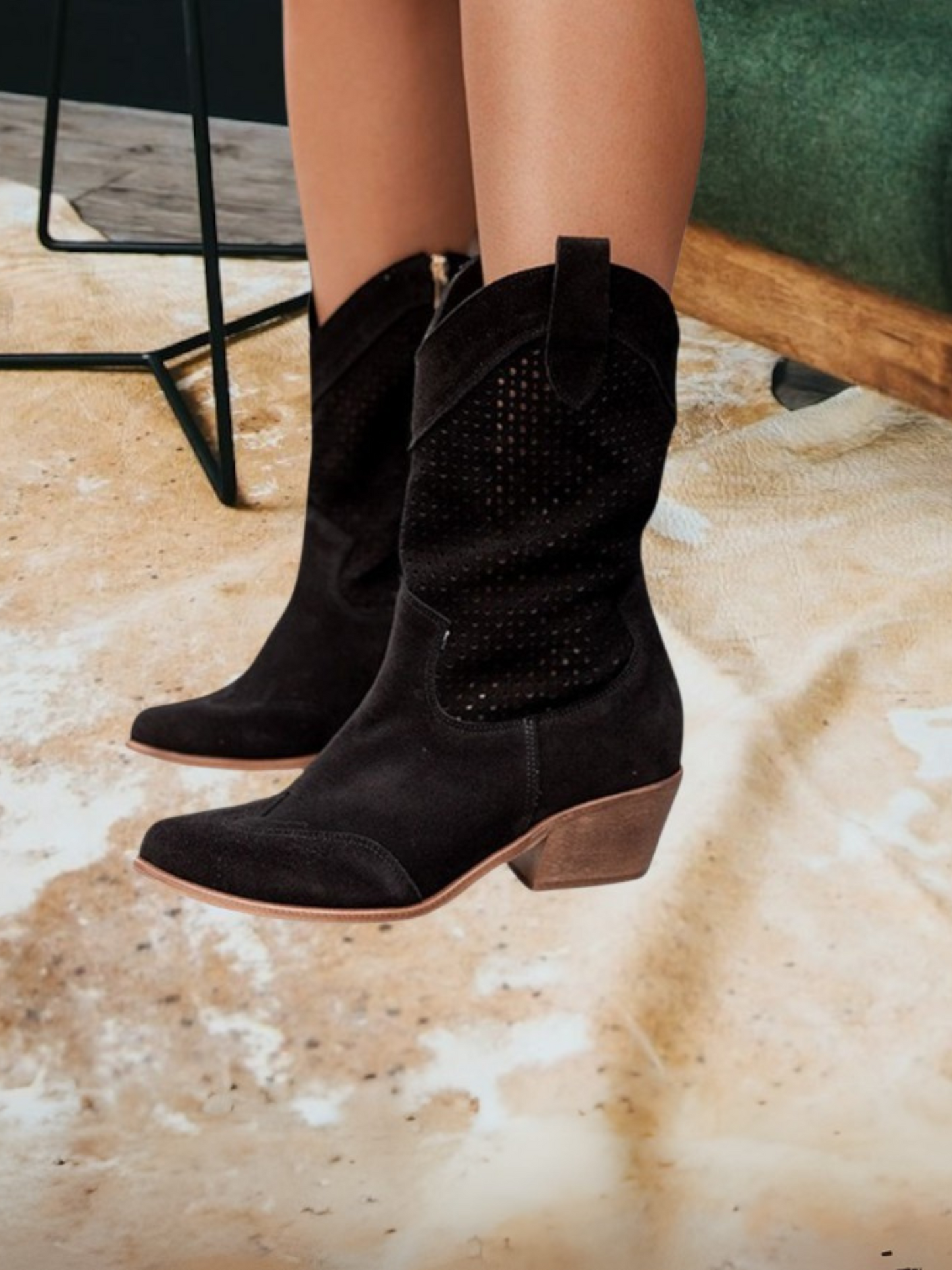 Jill | Cowboy-Stiefel mit Gel-Sohle und 4 cm Absatz für Damen im Western-Stil