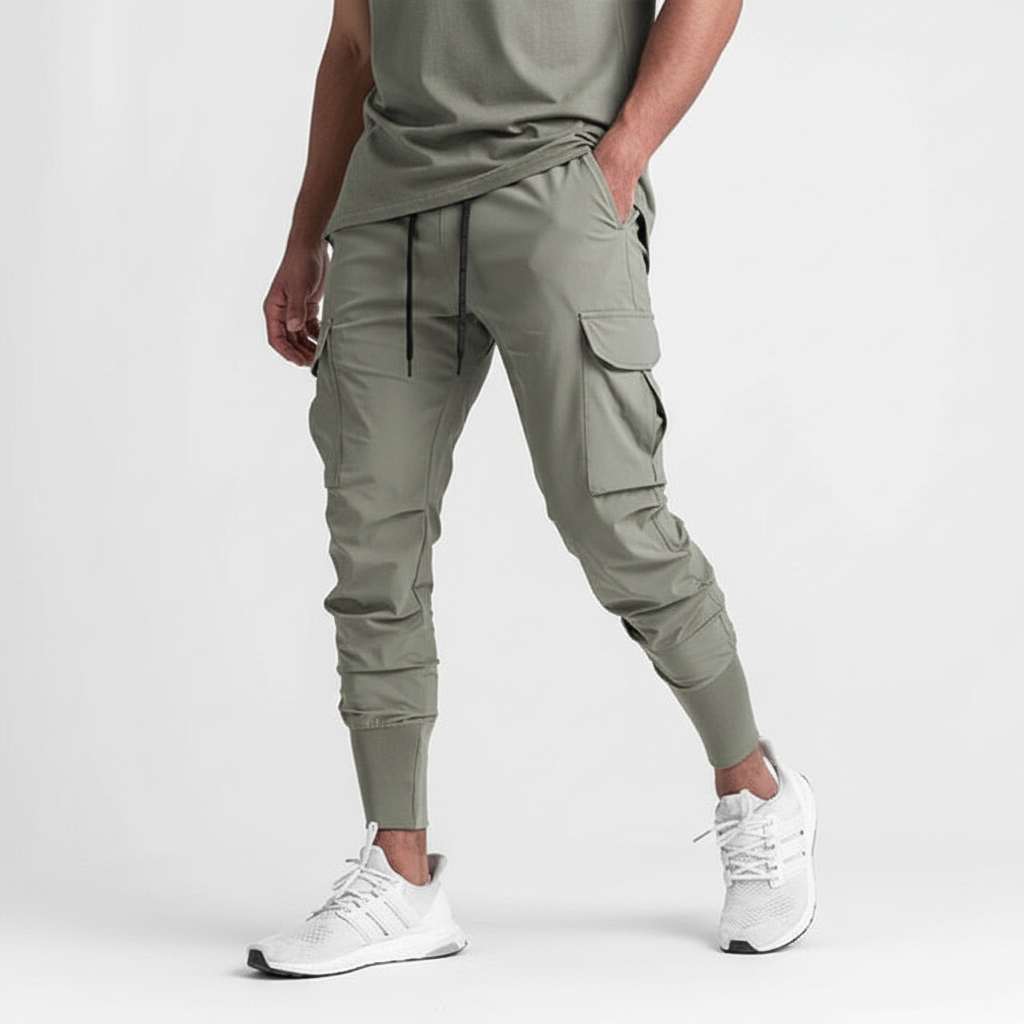 Joggerhose Herren | Kordelzug & Cargotaschen für Sport