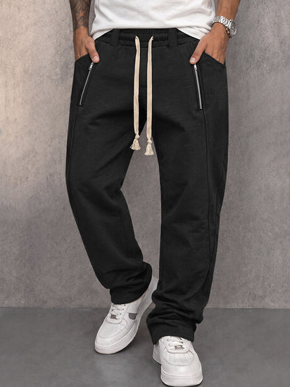 Men's sweatpants with zipper pockets and a drawstring waist