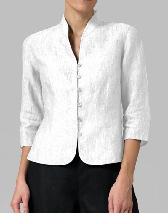 Johanna – Damen Strukturierte Kurzjacke mit Stehkragen 3