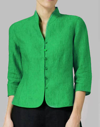 Johanna – Damen Strukturierte Kurzjacke mit Stehkragen 4