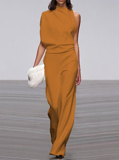 Jumpsuit Damen | Ärmellos & Elegante Weites-Bein-Silhouette