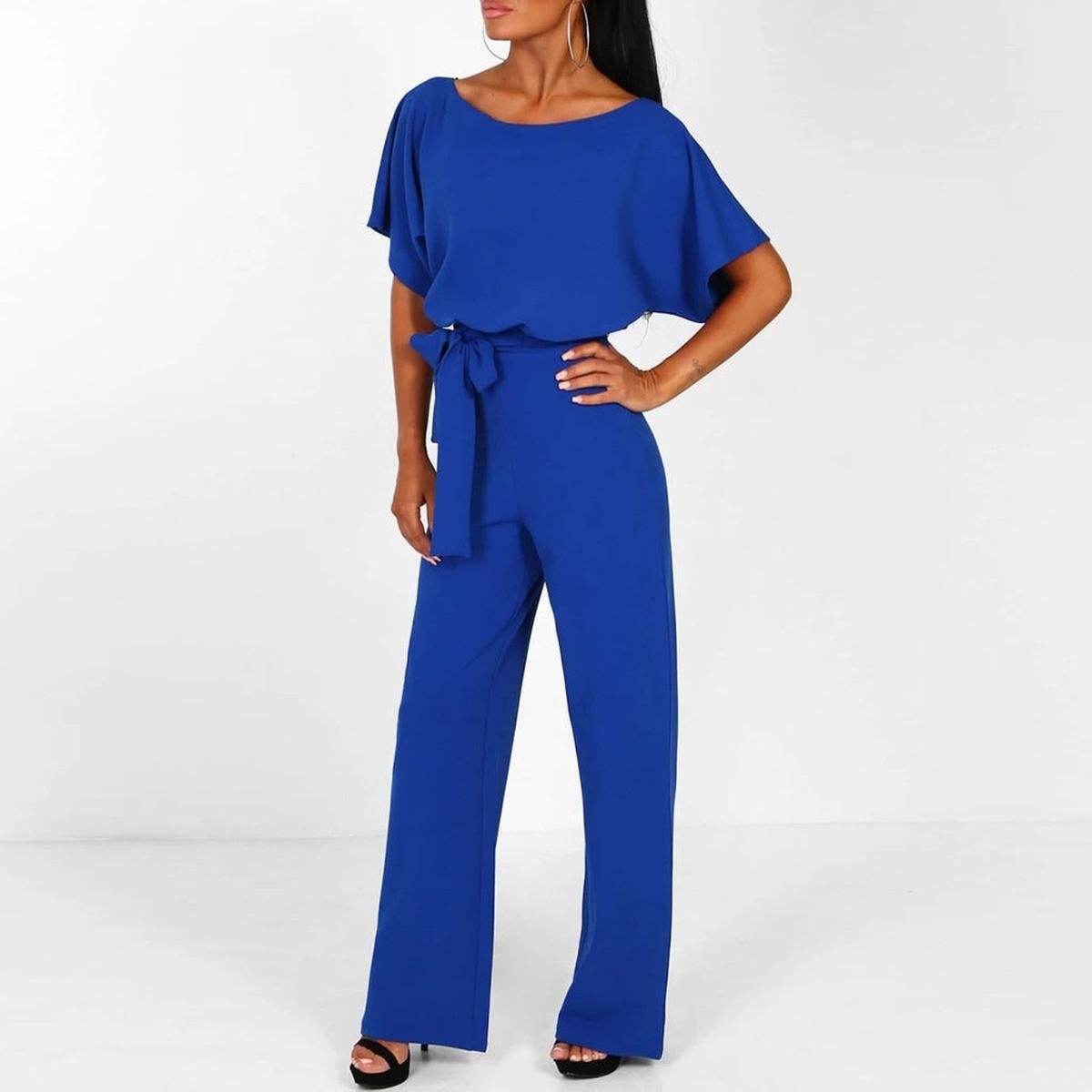 Jumpsuit Damen | Lässiger Einteiler mit Bindegürtel