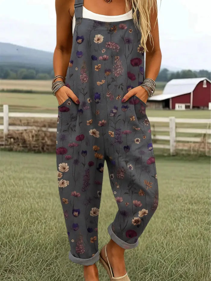 Jumpsuit Damen mit Latz | Floral-Print & Sommer-Overall