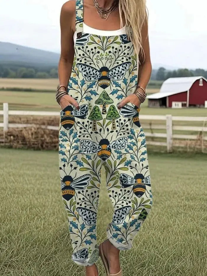 Jumpsuit Damen mit Latz | Floral-Print & Sommer-Overall