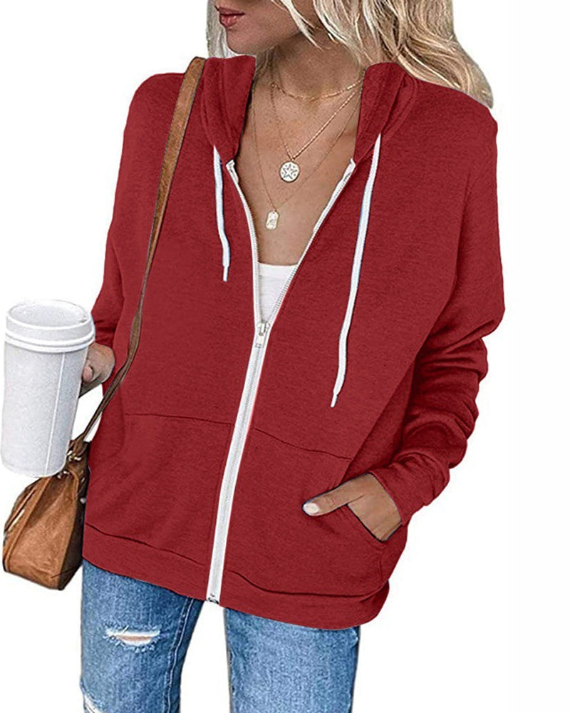 Kapuzenpullover Damen | Bequem & Vielseitig mit Reißverschluss