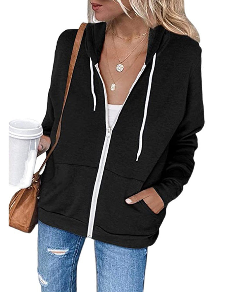 Kapuzenpullover Damen | Bequem & Vielseitig mit Reißverschluss