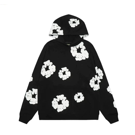 Kapuzenpullover Damen | Blüten-Print & Oversize