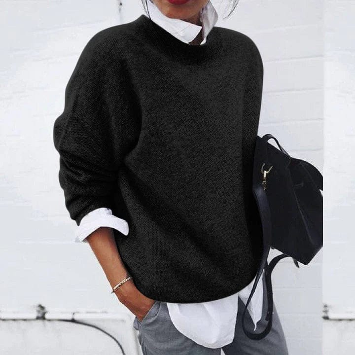 Kapuzenpullover Damen | Klassischer Rundhals & Weicher Feinstrick