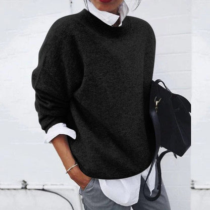 Kapuzenpullover Damen | Klassischer Rundhals & Weicher Feinstrick