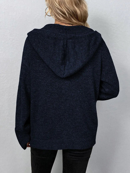 Kapuzenpullover Damen | Knopfleiste & Kuschelige Kapuze