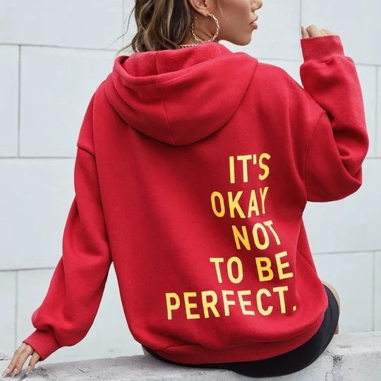Kapuzenpullover Damen | Oversize Statement-Print & Kuschelige Kapuze