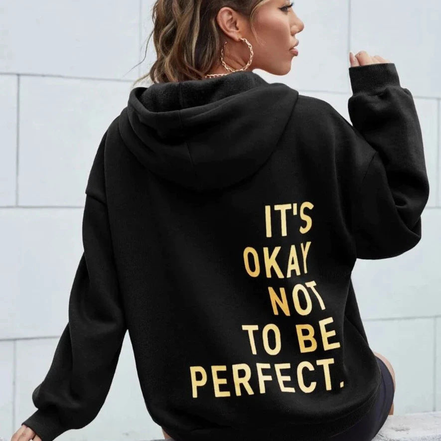 Kapuzenpullover Damen | Oversize Statement-Print & Kuschelige Kapuze