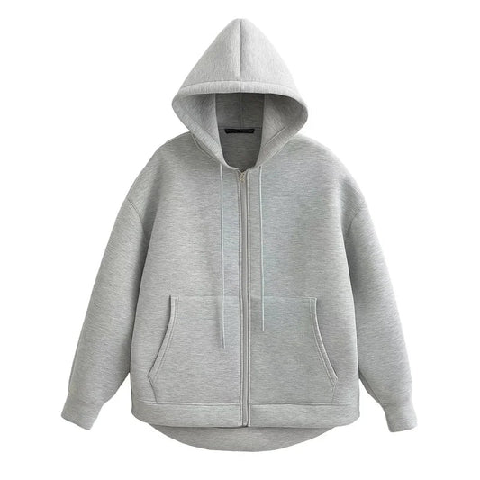 Kapuzenpullover Damen | Zip-Verschluss & Känguru-Taschen