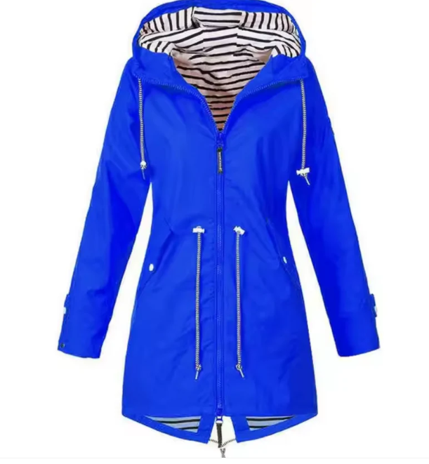 Kapuzenpullover Damen mit Zip | Kapuze & Tunnelzug-Taille