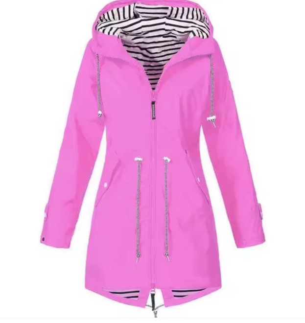 Kapuzenpullover Damen mit Zip | Kapuze & Tunnelzug-Taille