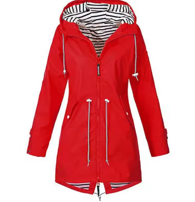 Kapuzenpullover Damen mit Zip | Kapuze & Tunnelzug-Taille