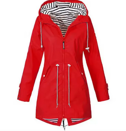Kapuzenpullover Damen mit Zip | Kapuze & Tunnelzug-Taille