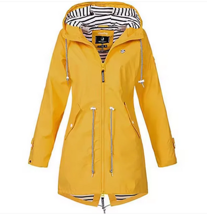 Kapuzenpullover Damen mit Zip | Kapuze & Tunnelzug-Taille