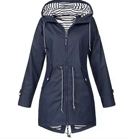 Kapuzenpullover Damen mit Zip | Kapuze & Tunnelzug-Taille