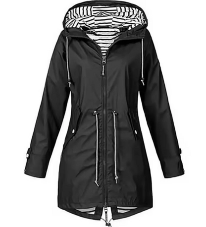 Kapuzenpullover Damen mit Zip | Kapuze & Tunnelzug-Taille