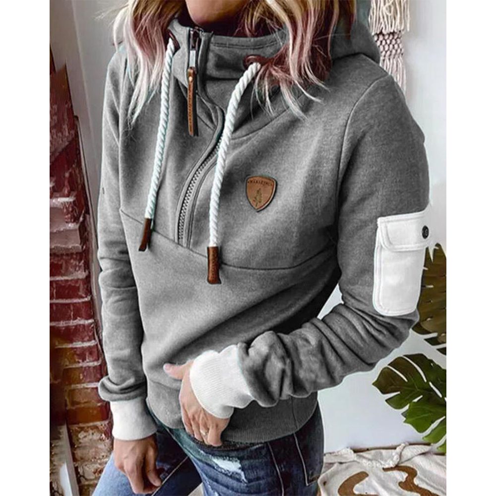 Kapuzenpullover Damen mit Zip | Kordelzug & Kuscheliger Komfort