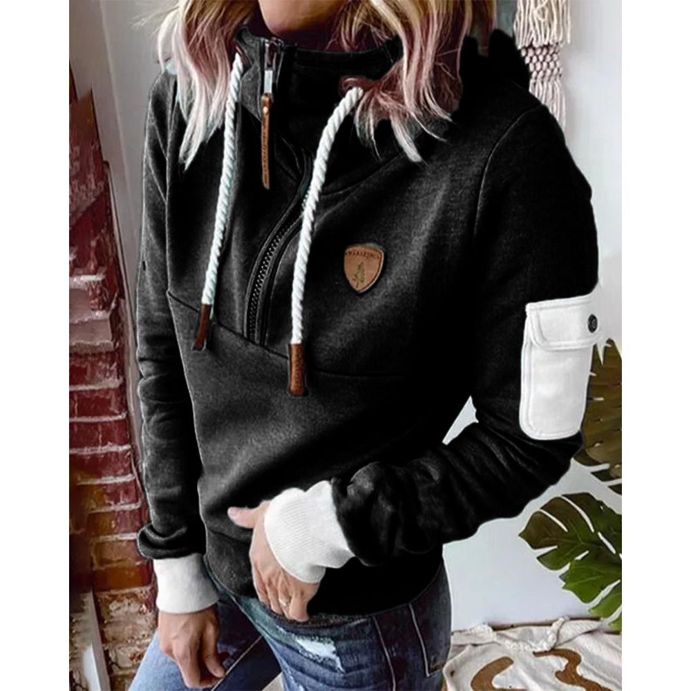 Kapuzenpullover Damen mit Zip | Kordelzug & Kuscheliger Komfort