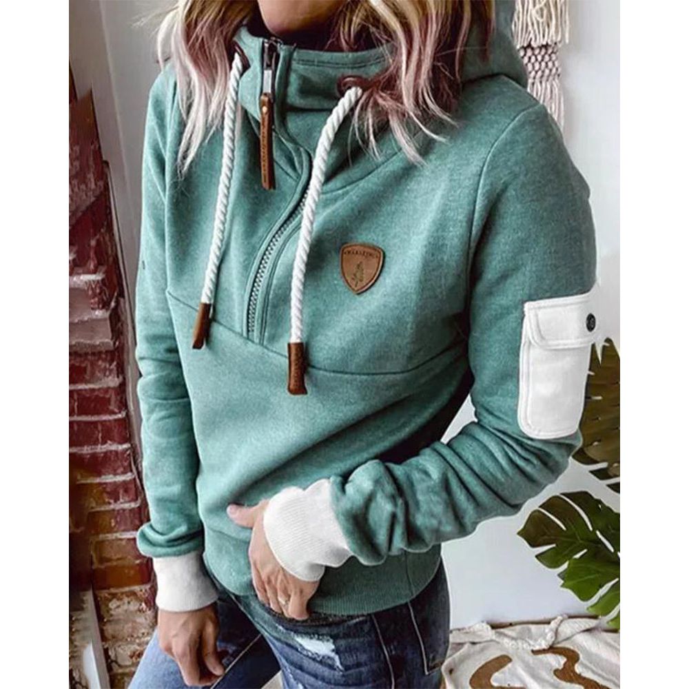Kapuzenpullover Damen mit Zip | Kordelzug & Kuscheliger Komfort
