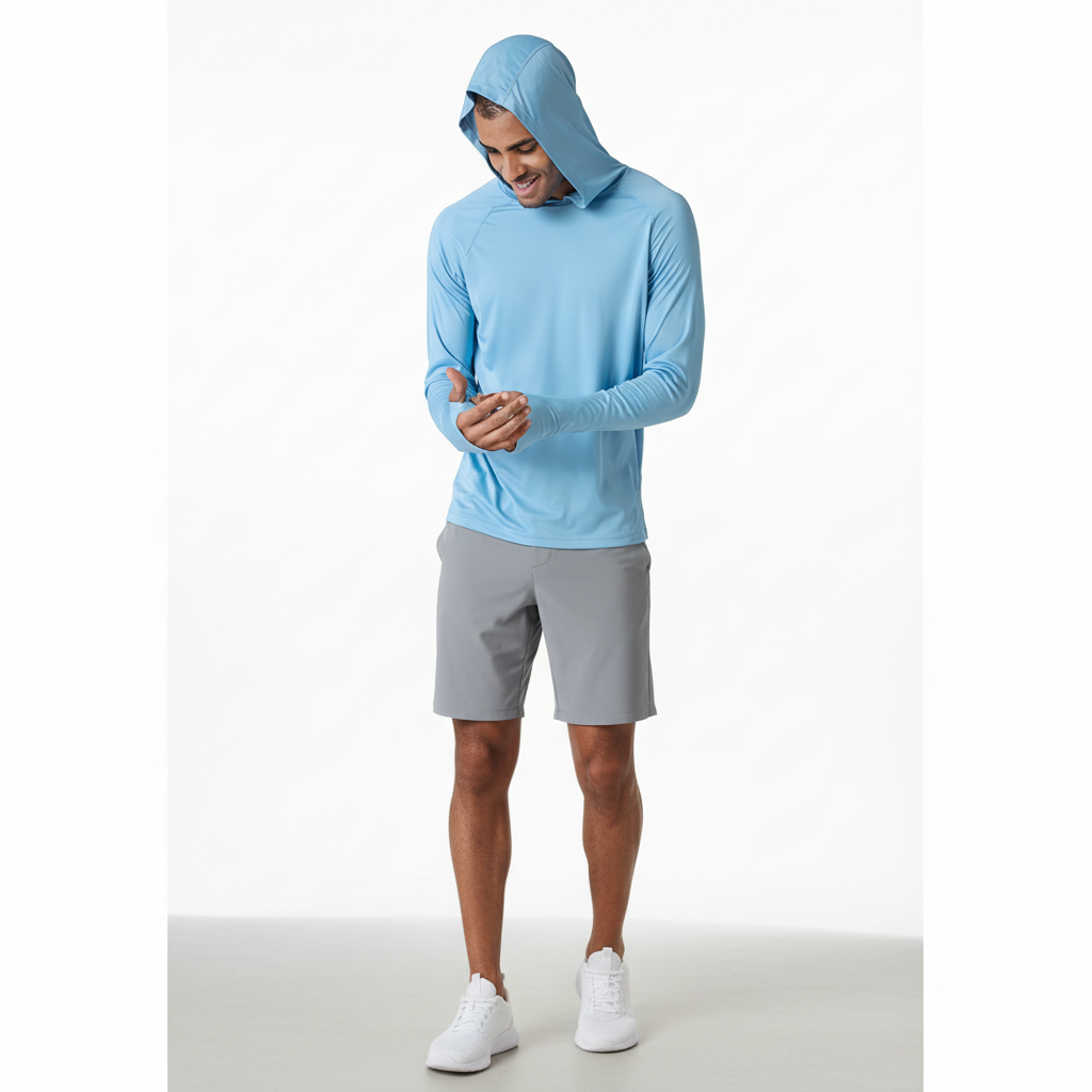 Kapuzenpullover Herren | Leichter UV-Schutz