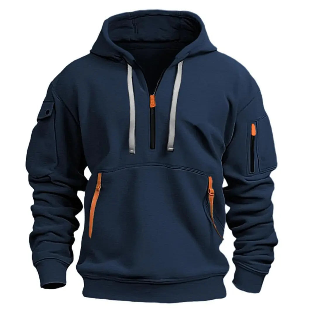 Kapuzenpullover Herren | Sportlich mit Half-Zip