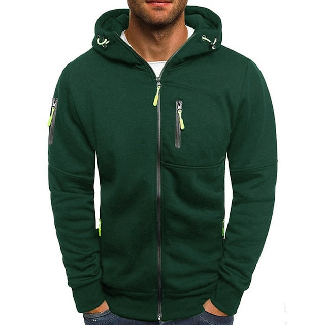Kapuzenpullover Herren | Sportlicher Zip-Style mit Kapuze & Taschen