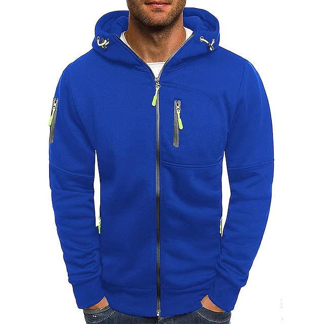 Kapuzenpullover Herren | Sportlicher Zip-Style mit Kapuze & Taschen