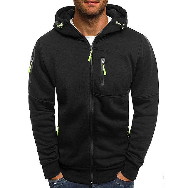 Kapuzenpullover Herren | Sportlicher Zip-Style mit Kapuze & Taschen