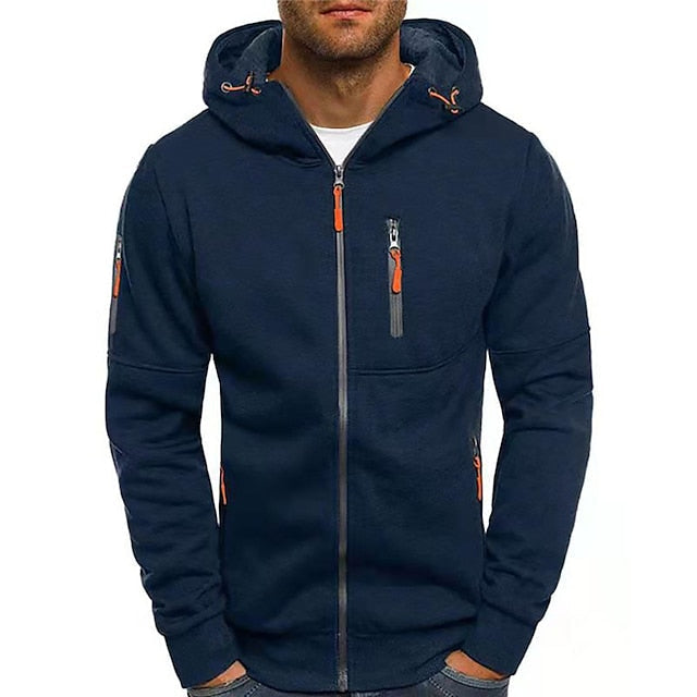 Kapuzenpullover Herren | Sportlicher Zip-Style mit Kapuze & Taschen