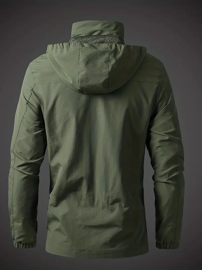 Kapuzenpullover Herren mit Zip | Kapuze & Zip-Brusttasche