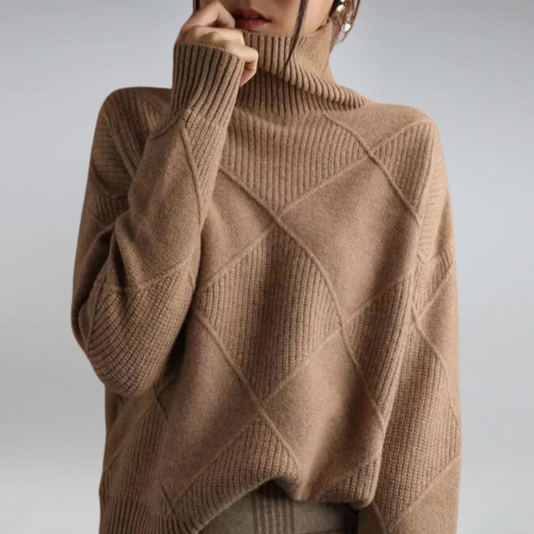 Kaschmir-Rollkragenpullover für Damen | Winter
