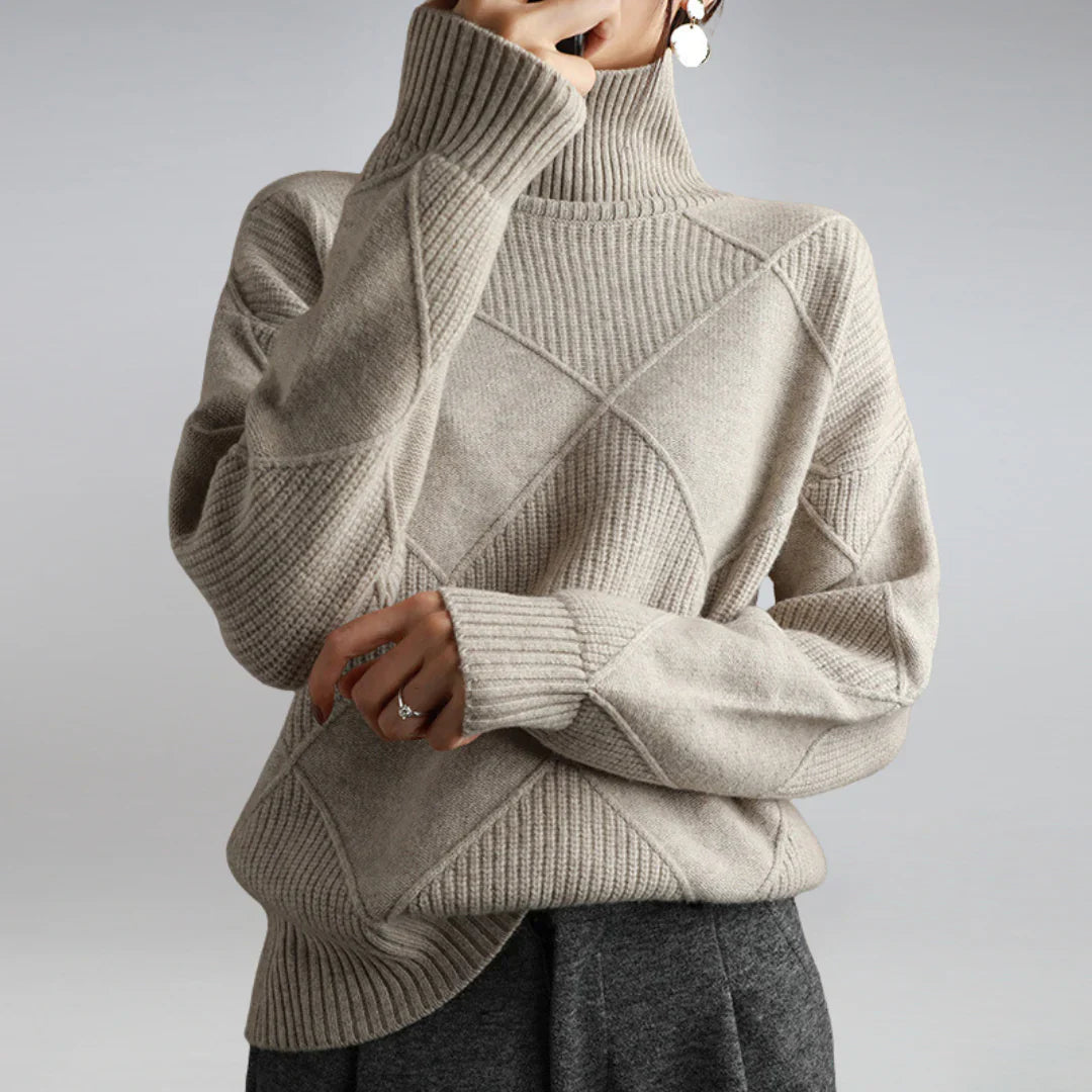 Kaschmir-Rollkragenpullover für Damen | Winter