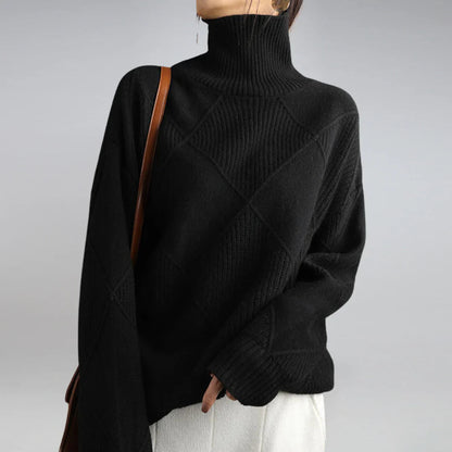 Kaschmir-Rollkragenpullover für Damen | Winter