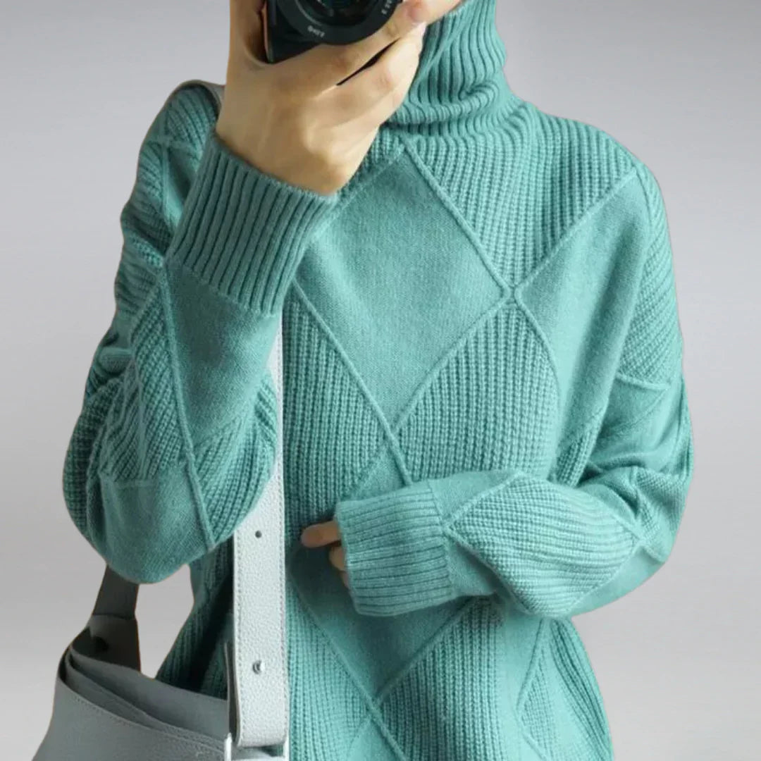 Kaschmir-Rollkragenpullover für Damen | Winter