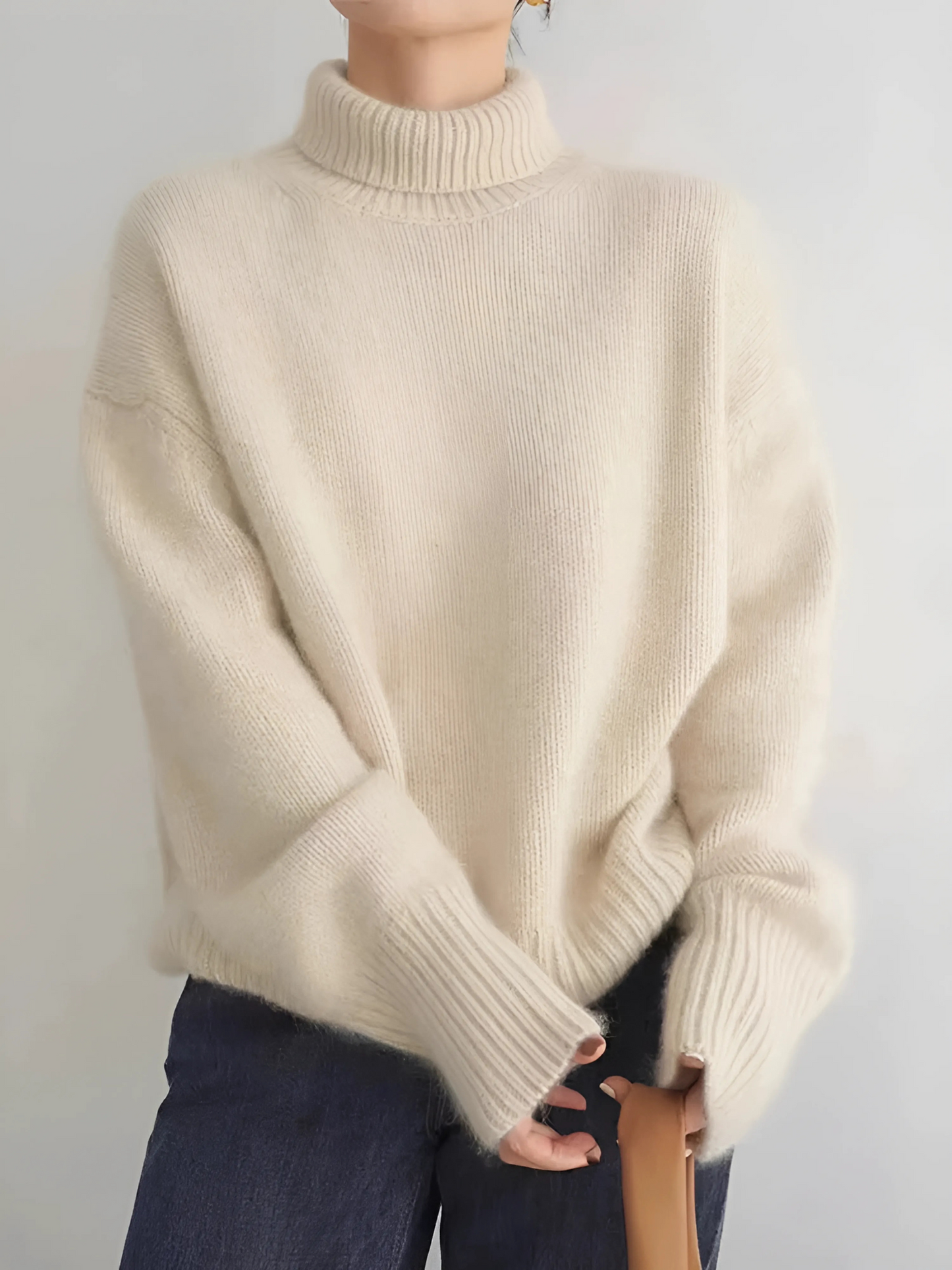 Kaschmir Rollkragenpullover Damen | Weiche Textur